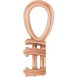 10K Rose Gold 6.5x4.5 mm Pear Pendant Mounting – image 6
