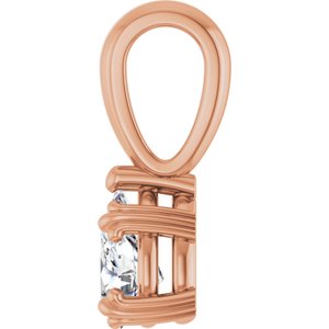 14K Rose Gold 6.5x4.5 mm Pear Pendant Mounting – image 5