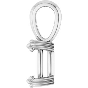 10K White Gold 9x7 mm Elongated Cushion Pendant Mounting – image 6