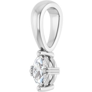 14K X1 White Gold 5x3 mm Marquise Pendant Mounting – image 3