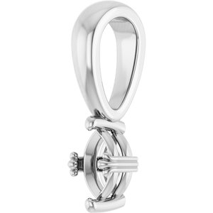 Platinum 5x3 mm Marquise Pendant Mounting – image 4