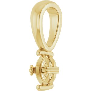 10K Yellow Gold 5x3 mm Marquise Pendant Mounting – image 4
