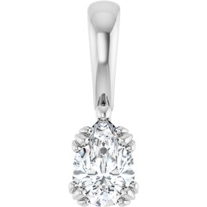 Platinum 6.5x4.5 mm Pear Pendant Mounting