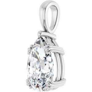 Platinum 14x9 mm Pear Pendant Mounting – image 3