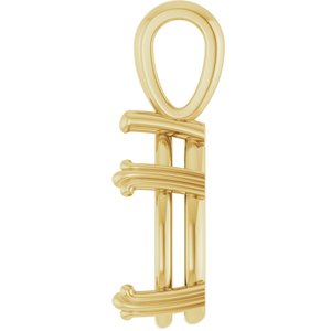 10K Yellow Gold 14x9 mm Pear Pendant Mounting – image 6