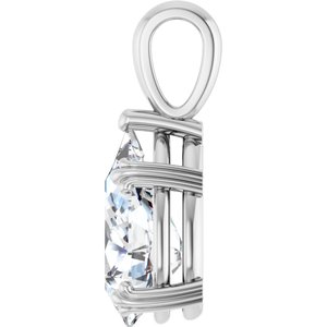 18K White Gold 14x9 mm Pear Pendant Mounting – image 5