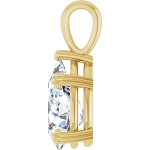 10K Yellow Gold 14x9 mm Pear Pendant Mounting – image 5