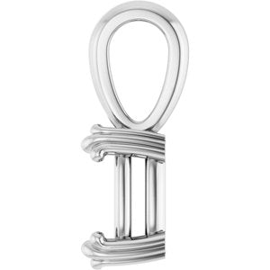 10K White Gold 8.5x6.5 mm Elongated Cushion Pendant Mounting – image 6