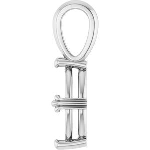 14K White Gold 10x5 mm Marquise Pendant Mounting – image 6