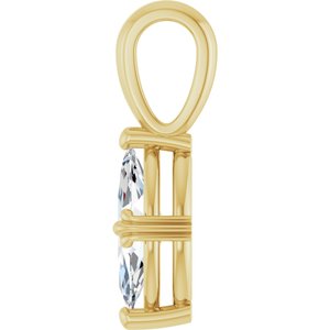 10K Yellow Gold 10x5 mm Marquise Pendant Mounting – image 5