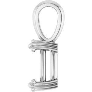 Platinum 10x8 mm Elongated Cushion Pendant Mounting – image 6