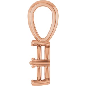 14K Rose Gold 7x3.5 mm Marquise Pendant Mounting – image 6