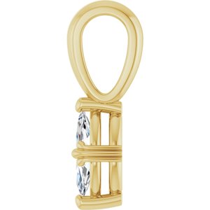 14K Yellow Gold 7x3.5 mm Marquise Pendant Mounting – image 5