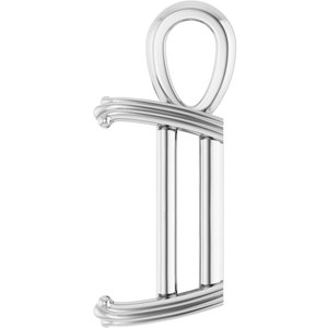 Sterling Silver 16x12 mm Emerald Pendant Mounting – image 6