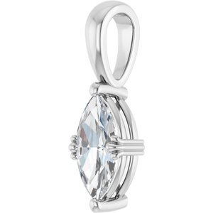 Sterling Silver 10x5 mm Marquise Pendant Mounting – image 3