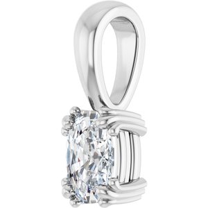 Platinum 6.5x4.5 mm Elongated Cushion Pendant Mounting – image 3