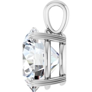 10K White Gold 16 mm Round Pendant Mounting – image 5