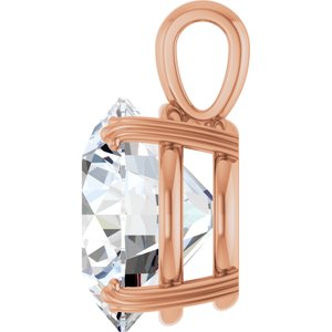 10K Rose Gold 16 mm Round Pendant Mounting – image 5