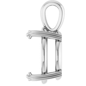 14K White Gold 16 mm Round Pendant Mounting – image 6