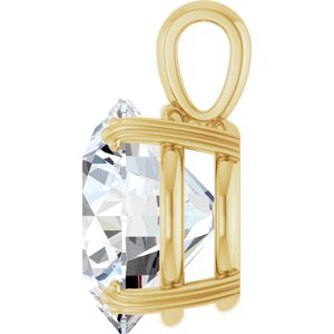 18K Yellow Gold 16 mm Round Pendant Mounting – image 5