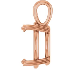 10K Rose Gold 16 mm Round Pendant Mounting – image 6