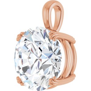 18K Rose Gold 16 mm Round Pendant Mounting – image 3