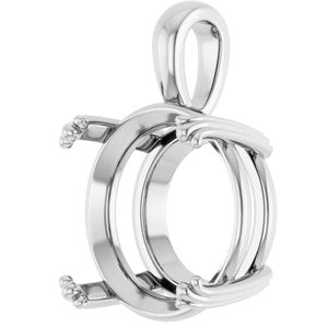 Platinum 16 mm Round Pendant Mounting – image 4