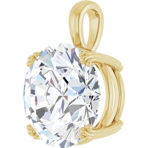 18K Yellow Gold 16 mm Round Pendant Mounting – image 3