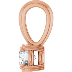 10K Rose Gold 4.8 mm Round Pendant Mounting – image 5