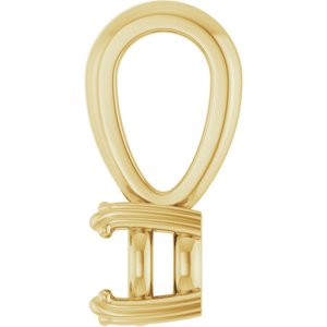 14K Yellow Gold 4.8 mm Round Pendant Mounting – image 6