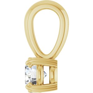 18K Yellow Gold 4.8 mm Round Pendant Mounting – image 5
