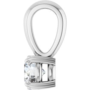 14K White Gold 4.8 mm Round Pendant Mounting – image 5