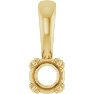 18K Yellow Gold 4.8 mm Round Pendant Mounting – image 2