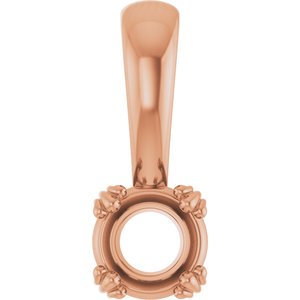 14K Rose Gold 4.8 mm Round Pendant Mounting – image 2