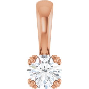 18K Rose Gold 4.8 mm Round Pendant Mounting