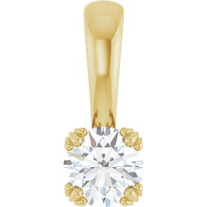 10K Yellow Gold 4.8 mm Round Pendant Mounting