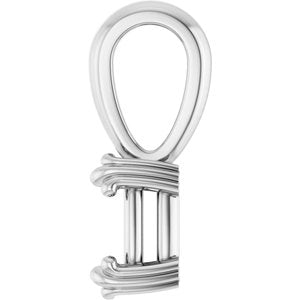 Continuum Sterling Silver 6.5x4.5 mm Elongated Cushion Pendant Mounting – image 6
