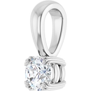 14K White Gold 4.8 mm Round Pendant Mounting – image 3