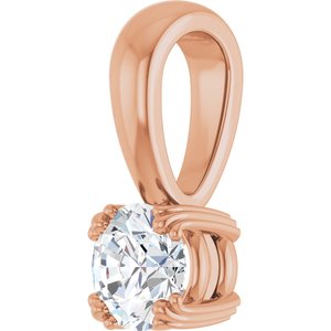 14K Rose Gold 4.8 mm Round Pendant Mounting – image 3