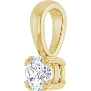 10K Yellow Gold 4.8 mm Round Pendant Mounting – image 3