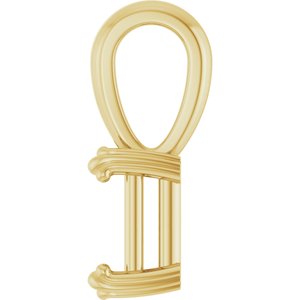 14K Yellow Gold 6.5x4.5 mm Emerald Pendant Mounting – image 6