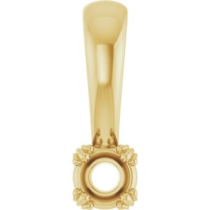 10K Yellow Gold 3.4 mm Round Pendant Mounting – image 2