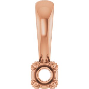 14K Rose Gold 3.4 mm Round Pendant Mounting – image 2