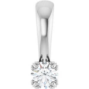 18K White Gold 3.4 mm Round Pendant Mounting
