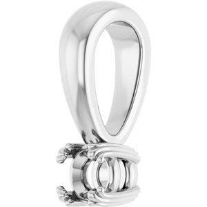 Sterling Silver 3.4 mm Round Pendant Mounting – image 4