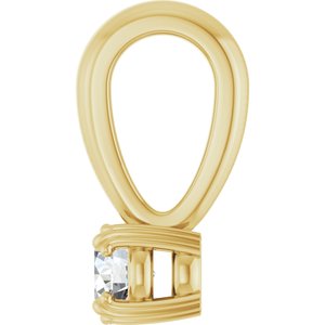 14K Yellow Gold 3.4 mm Round Pendant Mounting – image 5