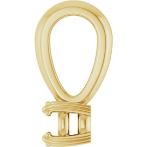 14K Yellow Gold 3.4 mm Round Pendant Mounting – image 6