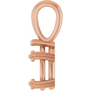 10K Rose Gold 9x5.5 mm Pear Pendant Mounting – image 6