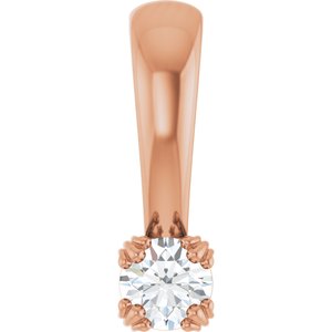 10K Rose Gold 3 mm Round Pendant Mounting