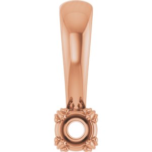 18K Rose Gold 3 mm Round Pendant Mounting – image 2